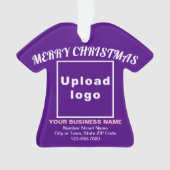 Lila T - Shirt für GeschäftsWeihnachten Form Acryl Ornament (Vorderseite)