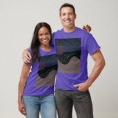 Lila T - Shirt mit Mountain & Night Sky (Unisex)