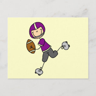 Lila T-Shirts und Geschenke für Fußballspieler Postkarte