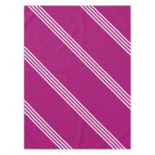 Lila Tablett mit weißem Streifen - benutzerdefinie Tischdecke (Vorderseite)