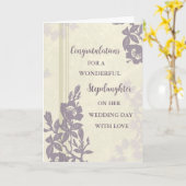 Lila Tag der Blumensteppina Karte (Gelbe Blume)