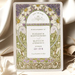 Lila Tageszeitungen Rett Datum Vintag Art Nouveau  Einladung<br><div class="desc">Jugendstil Vintage Daisy Save the Date Hochzeitskarten von Alphonse Mucha in einem floralen, romantischen und skurrilen Design. Viktorianische Schnörkel ergänzen klassische Deko-Schriftart. Bitte geben Sie Ihre persönlichen Informationen ein, und Sie sind fertig. Wenn Sie das Design weiter ändern möchten, klicken Sie auf den blauen Button "Anpassen". Vielen Dank, dass Sie...</div>