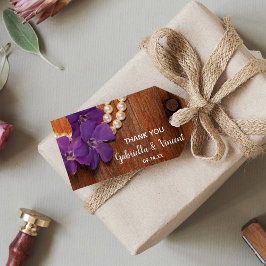 Lila Tags der Gastgeschenk Hochzeit Periwinkle Bar Geschenkanhänger