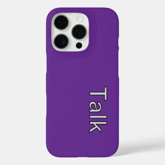 Lila TALK-Logo Case-Mate iPhone Hülle (Rückseite)