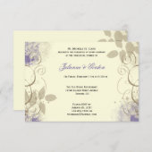 Lila Tan Grunge Blätter Wirbel Probe Abendessen Einladung (Vorne/Hinten)