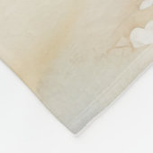 Lila Tan Lilie Watercolor Fleecedecke (Ecke)