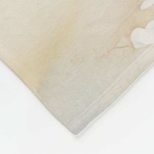 Lila Tan Lilie Watercolor Fleecedecke (Ecke)