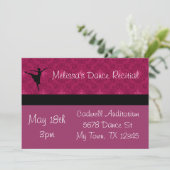 Lila Tanzaufforderung Einladung (Stehend Vorderseite)