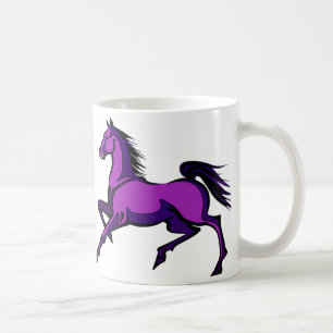 Lila tänzelnde PferdeTasse Kaffeetasse