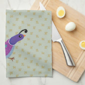 Lila Tanzen-Wachtel-Küchen-Geschirrtuch Küchentuch (Viertel Falte)