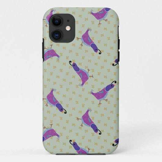 Lila Tanzen-Wachtel-Muster iPhone 5/5S Kasten Case-Mate iPhone Hülle (Rückseite)