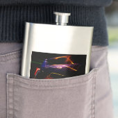 lila Tanzflasche Flachmann (Beispiel)