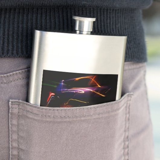 lila Tanzflasche Flachmann (Beispiel)