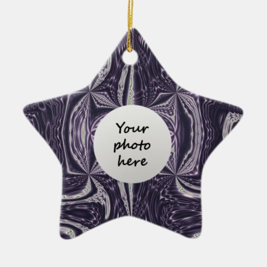 Lila Tanzschmuck Keramikornament (Vorne)