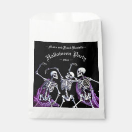 Lila Tanzskelette Black Death Halloween Geschenktütchen