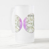 lila Tanzyogini Mattglas Bierglas (Vorderseite Links)