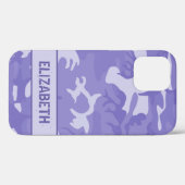 Lila-Tarn-Monogramm Case-Mate iPhone Hülle (Rückseite (Horizontal))