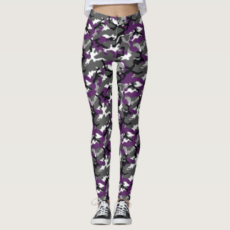 Lila-Tarnleggings Leggings