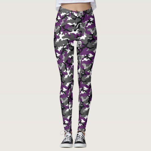 Lila-Tarnleggings Leggings (Vorderseite)