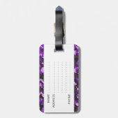 Lila Tarnmuster Gepäckanhänger (Rückseite vertikal)
