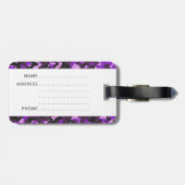 Lila Tarnmuster Gepäckanhänger (Rückseite horizontal)