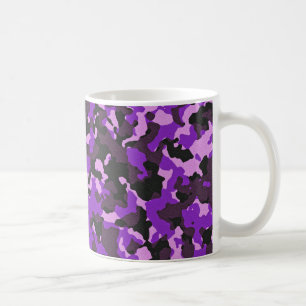 Lila Tarnmuster Kaffeetasse
