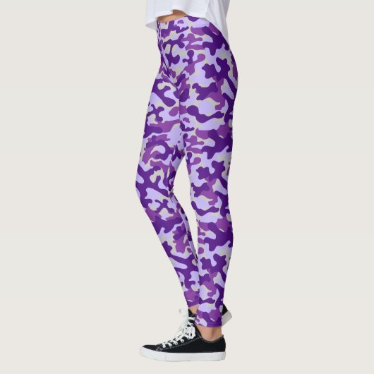 Lila Tarnmuster Leggings (Links)