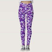 Lila Tarnmuster Leggings (Vorderseite)