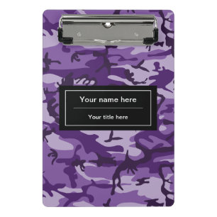 Lila Tarnmuster, Tarnung, Militär, Armee Mini Klemmbrett