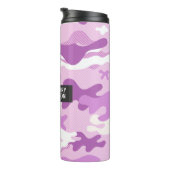 Lila-Tarnmuster Thermosbecher (Nach rechts gedreht)