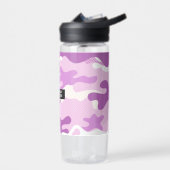 Lila-Tarnmuster Trinkflasche (Links)