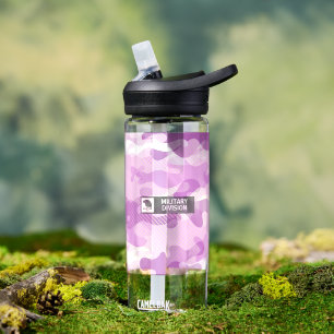 Lila-Tarnmuster Trinkflasche