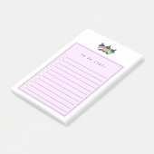 Lila Taro-Blase-Boba zu führen Post-it Klebezettel (angewinkelt)