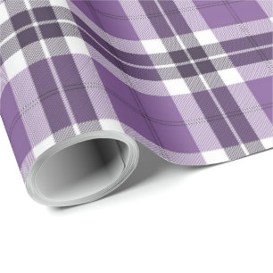 Lila Tartan-kariertes schottisches Trendy Muster Geschenkpapier