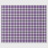 Lila Tartan-kariertes schottisches Trendy Muster Geschenkpapier (Flach)