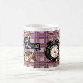 lila Tartan-Kätzchen Kaffeetasse (Mittel)