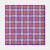 Lila Tartan Magnet (Vorne)