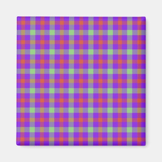 Lila Tartan Magnet (Vorne)