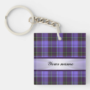 Lila Tartan mit Band Schlüsselanhänger