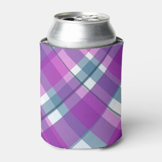 Lila-Tartan-Muster Dosenkühler (Kanne Vorderseite)
