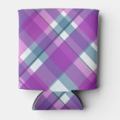 Lila-Tartan-Muster Dosenkühler (Vorderseite)