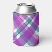 Lila-Tartan-Muster Dosenkühler (Kanne Rückseite)