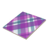 Lila-Tartan-Muster Fliese (Seite)