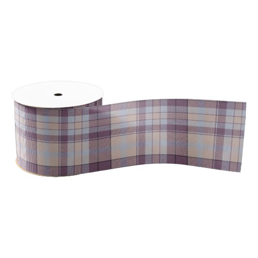 Lila Tartan Ripsband (Spule)