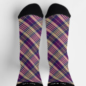Lila Tartan Socken, Gold und Blau Socken (Oben)