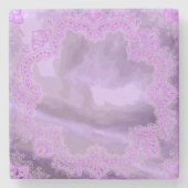 Lila Taschentuch Abstrakt Marble Stone Untersetzer (Vorderseite)