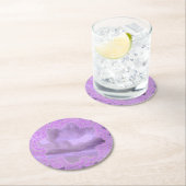 Lila Taschentuch Abstrakte Round-Untersetzer-Set6 Runder Pappuntersetzer (Vor Ort)