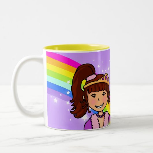 Lila Tasse des Namensprinzessinmädchen-Regenbogens (Links)