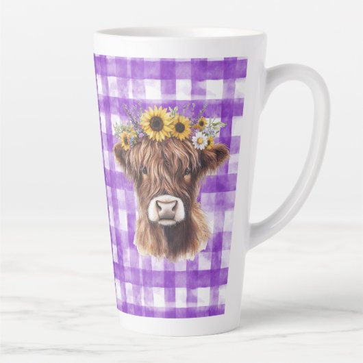 Lila Tasse mit Kuh (passendes Journal erhältlich) (Rechts)