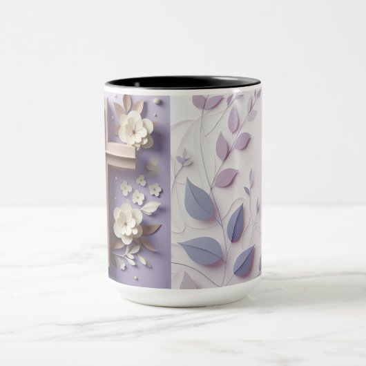 Lila Tasse mit Schokolade (Zentrum)